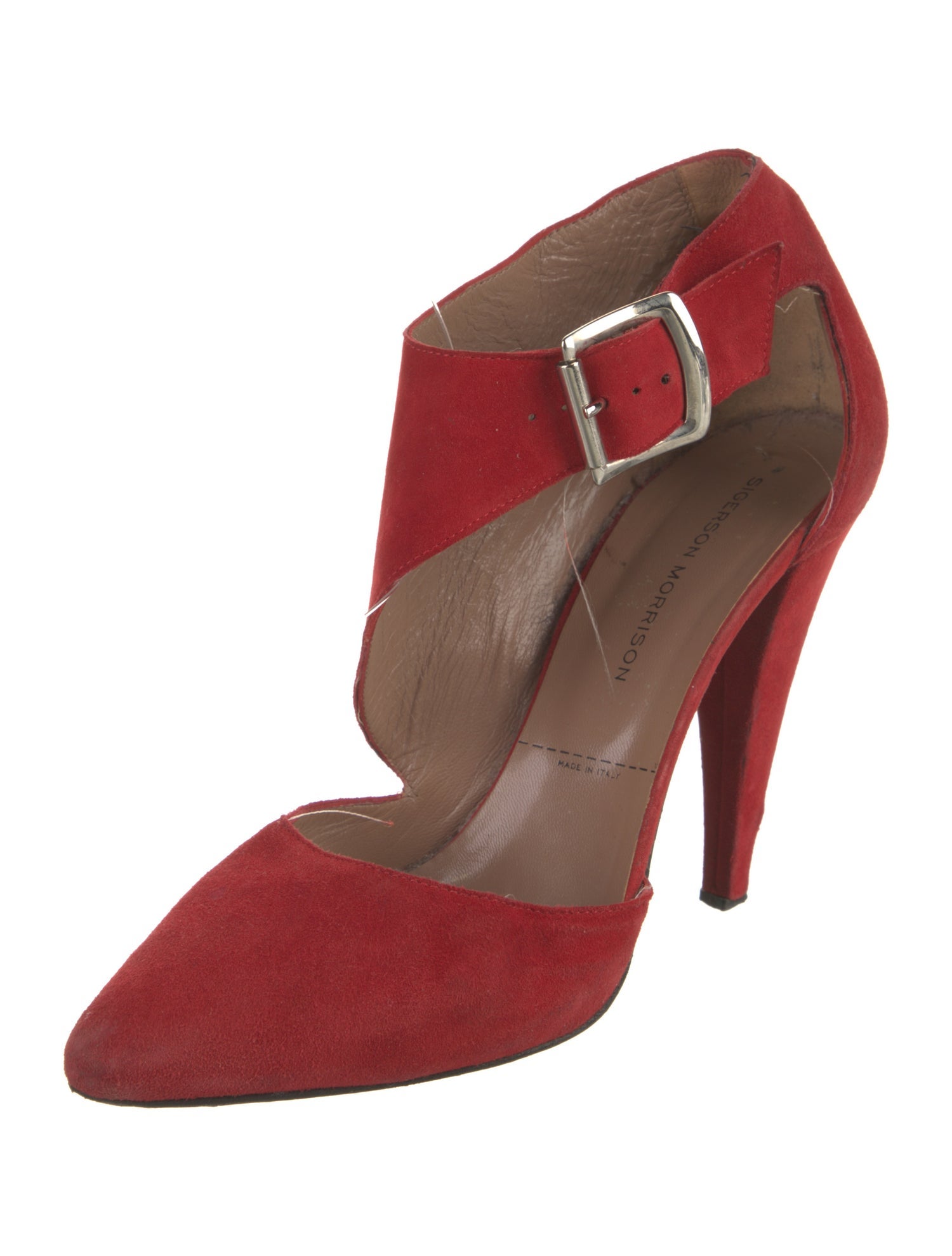 Sigerson Morrison Suede Cutout Accent D'Orsay Pumps