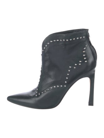 Sigerson Morrison Leather Studded Accents Boots