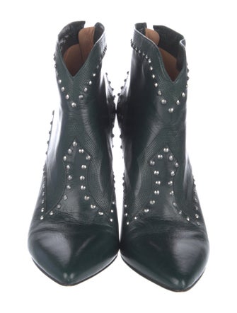 Sigerson Morrison Leather Studded Accents Boots