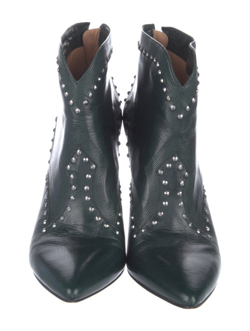 Sigerson Morrison Leather Studded Accents Boots