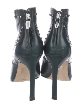 Sigerson Morrison Leather Studded Accents Boots