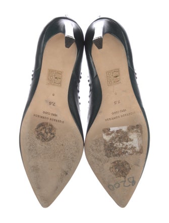 Sigerson Morrison Leather Studded Accents Boots