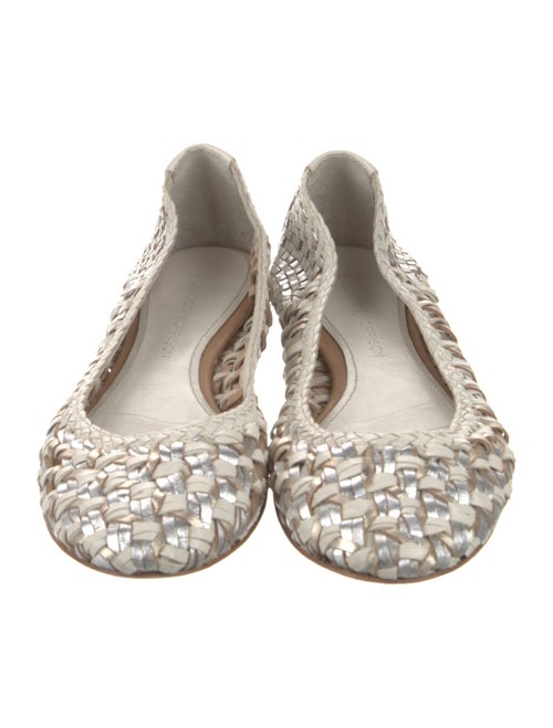Sigerson Morrison Leather Animal Print Ballet Flats