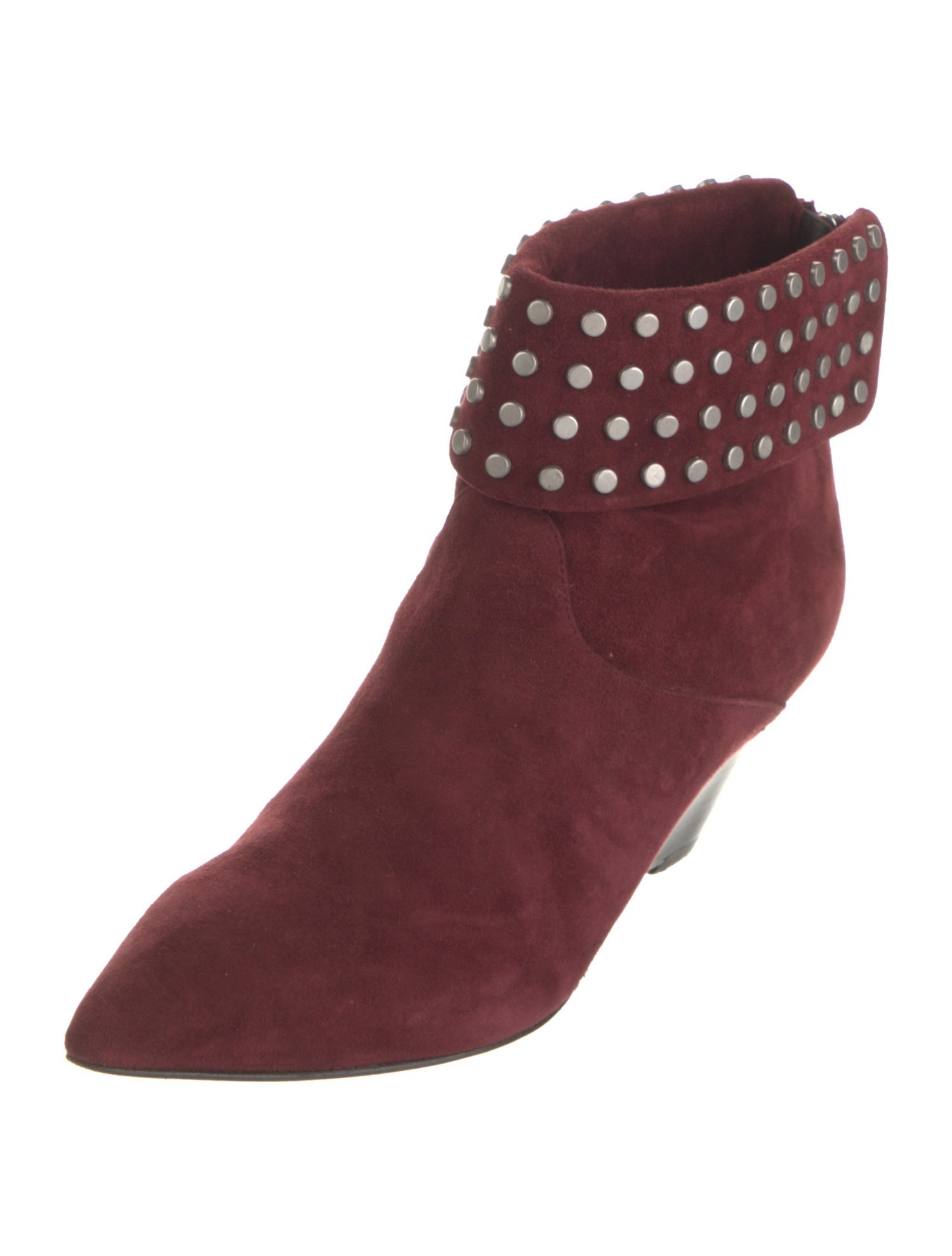 Sigerson Morrison Suede Studded Accents Boots