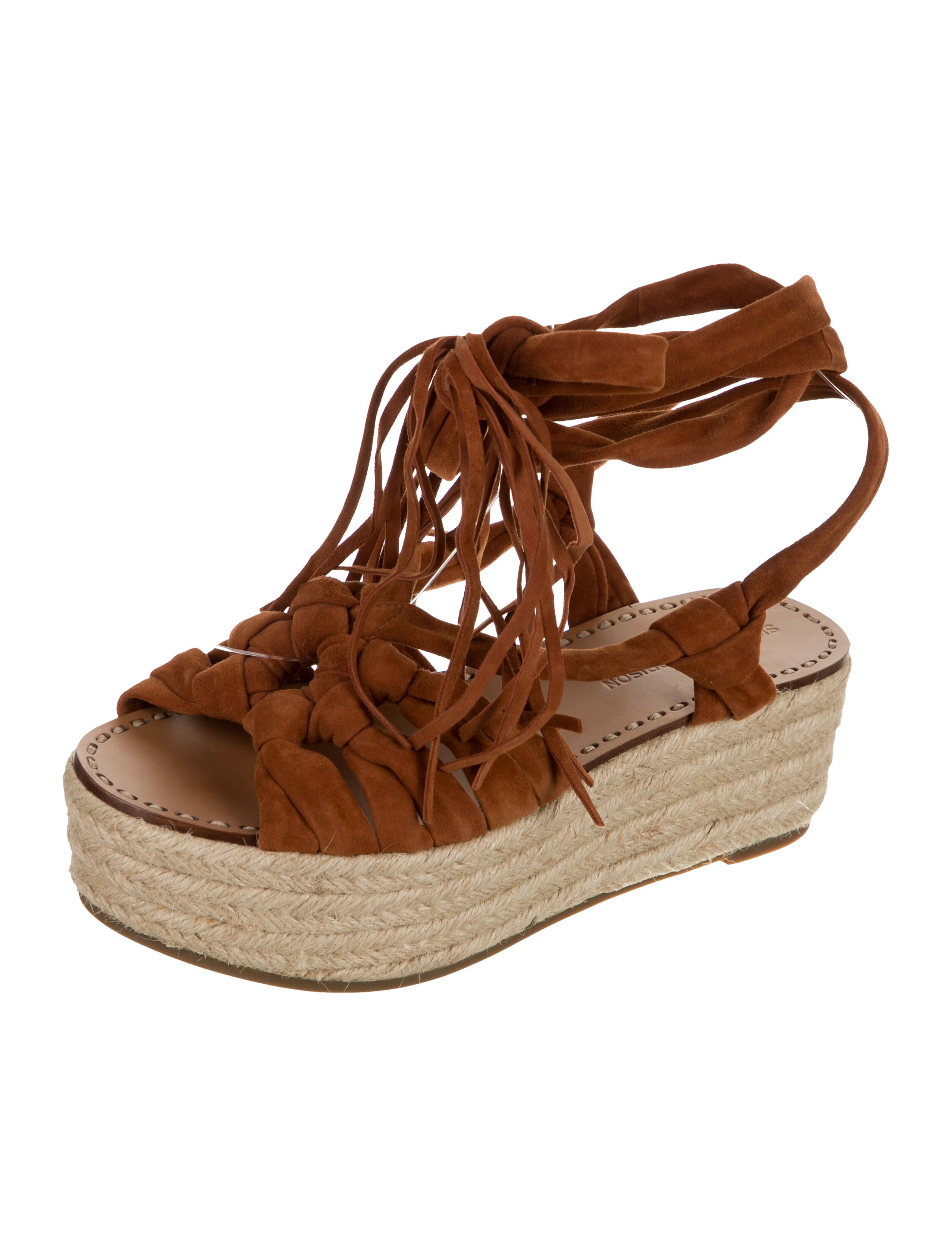 Sigerson Morrison Suede Colorblock Pattern Espadrilles