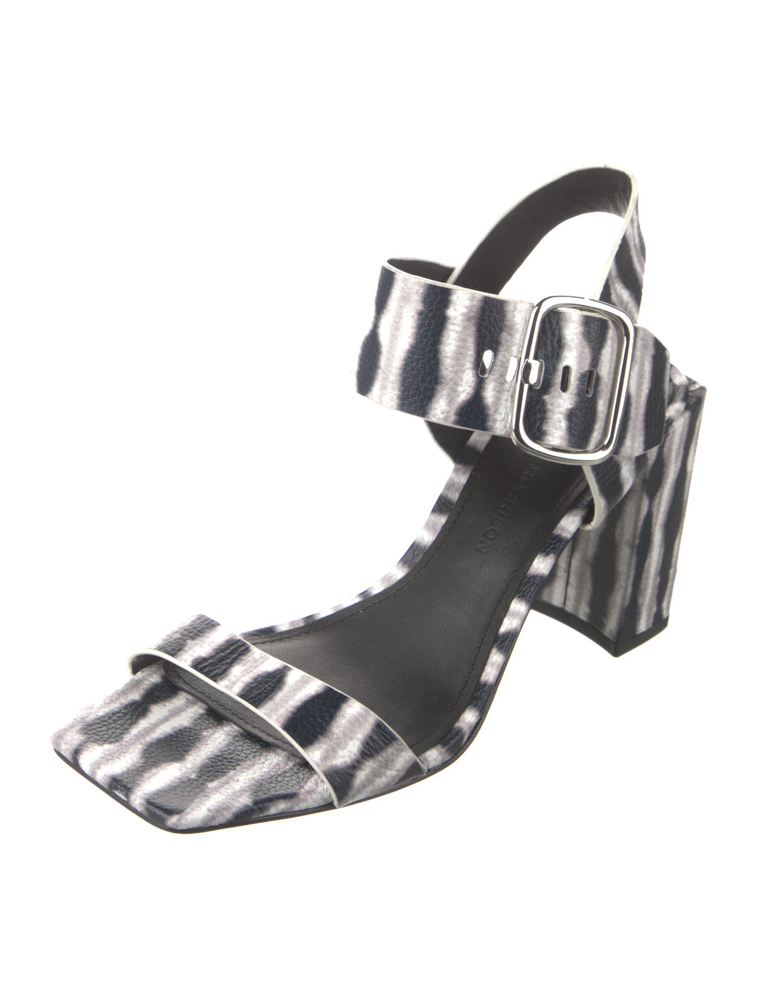 Sigerson Morrison Leather Printed Slingback Sandals