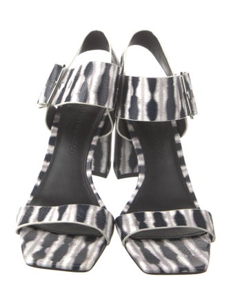 Sigerson Morrison Leather Printed Slingback Sandals