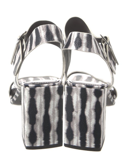 Sigerson Morrison Leather Printed Slingback Sandals