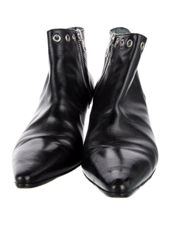 Sigerson Morrison Leather Studded Accents Boots