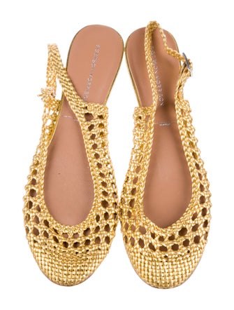 Sigerson Morrison Leather Slingback Flats