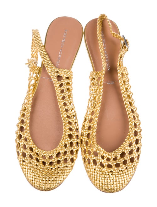 Sigerson Morrison Leather Slingback Flats