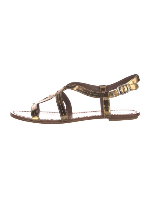 Sigerson Morrison Patent Leather Animal Print Gladiator Sandals