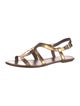 Sigerson Morrison Patent Leather Animal Print Gladiator Sandals