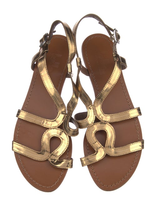Sigerson Morrison Patent Leather Animal Print Gladiator Sandals