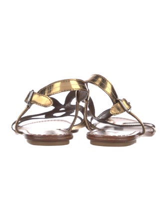 Sigerson Morrison Patent Leather Animal Print Gladiator Sandals