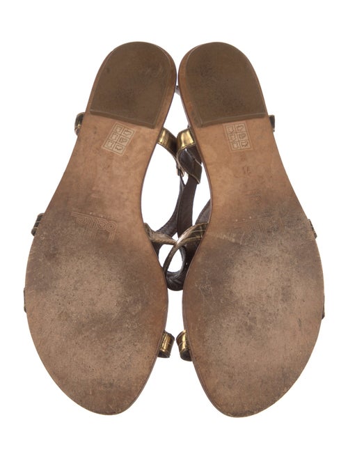 Sigerson Morrison Patent Leather Animal Print Gladiator Sandals