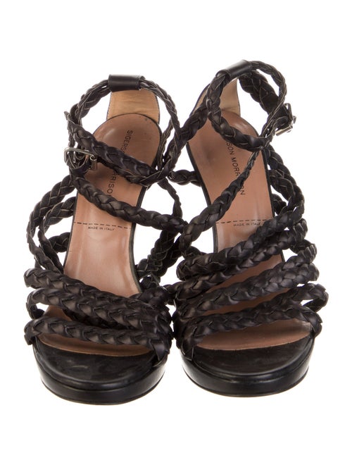Sigerson Morrison Leather Braided Accents Sandals