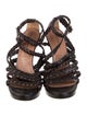Sigerson Morrison Leather Braided Accents Sandals