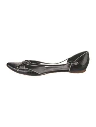 Sigerson Morrison Patent Leather Printed D'Orsay Flats