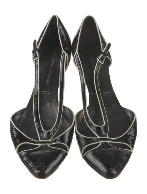 Sigerson Morrison Patent Leather Printed D'Orsay Flats
