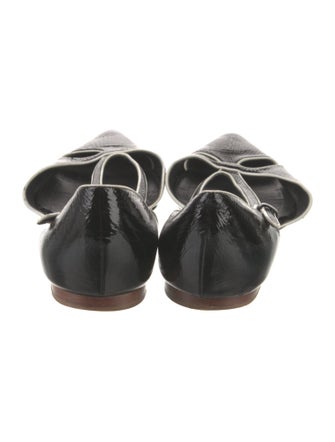 Sigerson Morrison Patent Leather Printed D'Orsay Flats