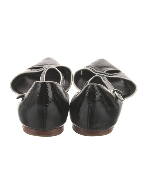 Sigerson Morrison Patent Leather Printed D'Orsay Flats