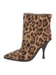 Sigerson Morrison Leather Animal Print Boots