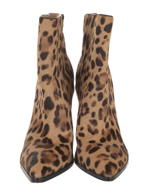 Sigerson Morrison Leather Animal Print Boots