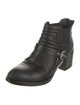 Sigerson Morrison Leather Moto Boots