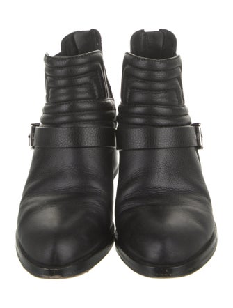 Sigerson Morrison Leather Moto Boots