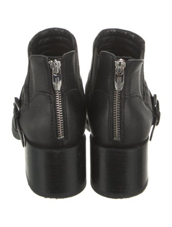 Sigerson Morrison Leather Moto Boots