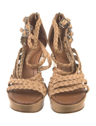 Sigerson Morrison Leather Braided Accents Sandals