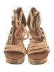 Sigerson Morrison Leather Braided Accents Sandals
