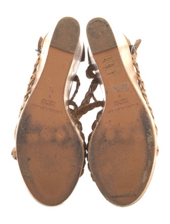 Sigerson Morrison Leather Braided Accents Sandals