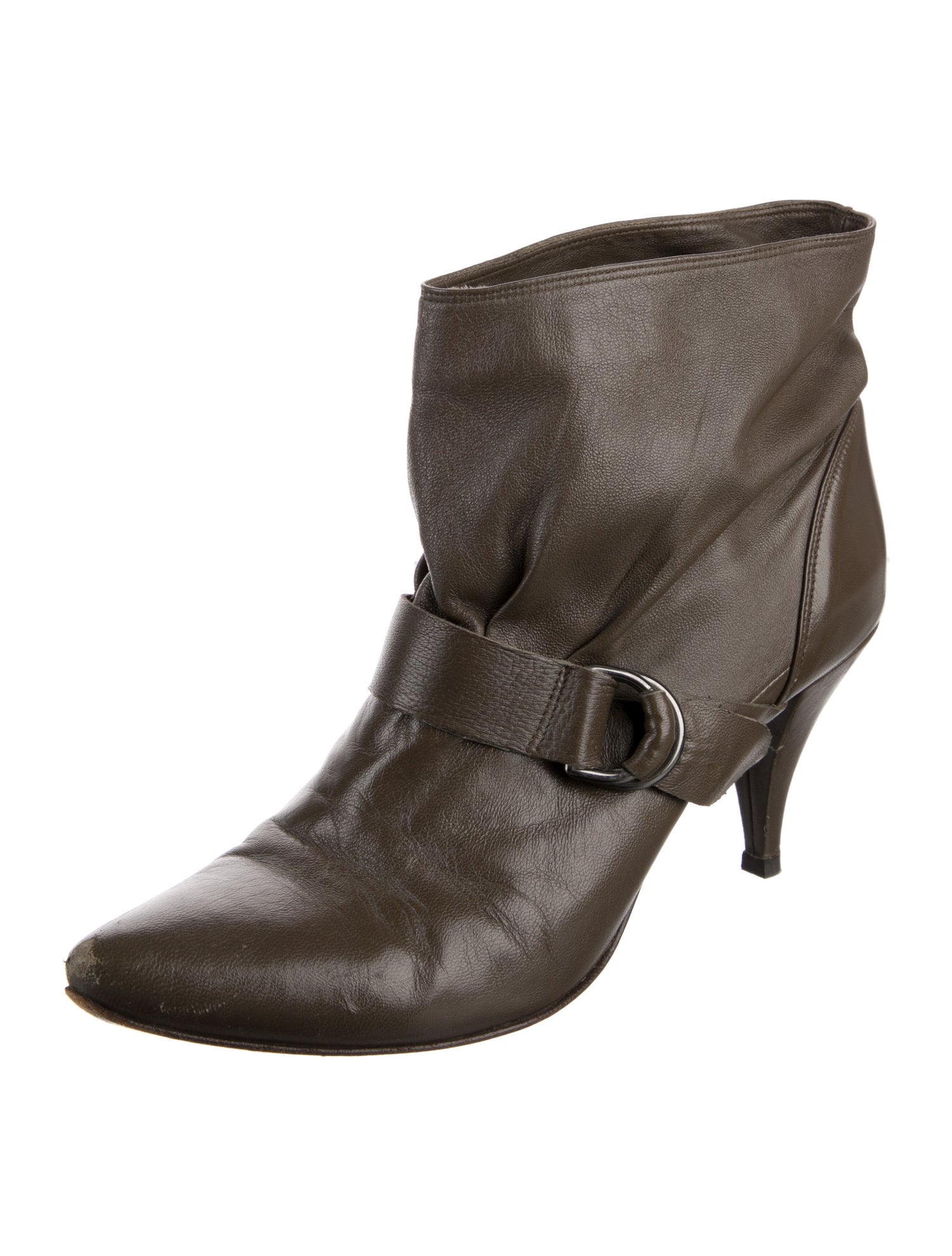 Sigerson Morrison Leather Moto Boots