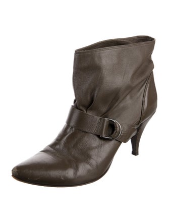 Sigerson Morrison Leather Moto Boots