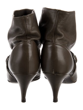 Sigerson Morrison Leather Moto Boots