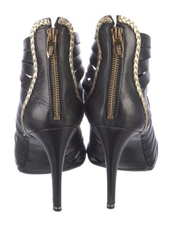 Sigerson Morrison Leather Animal Print Gladiator Sandals