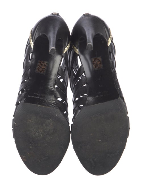 Sigerson Morrison Leather Animal Print Gladiator Sandals