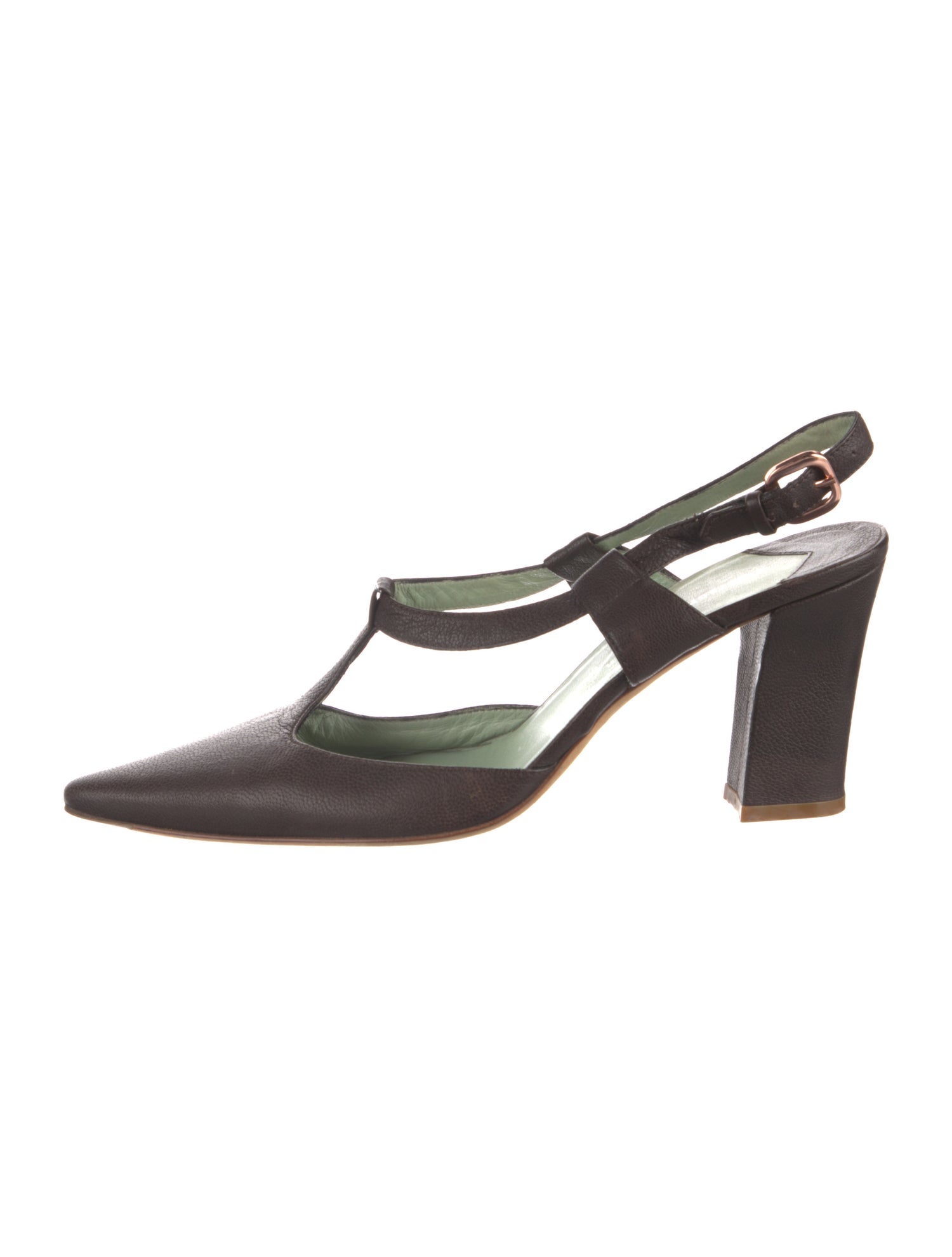 Sigerson Morrison Leather T-Strap Pumps