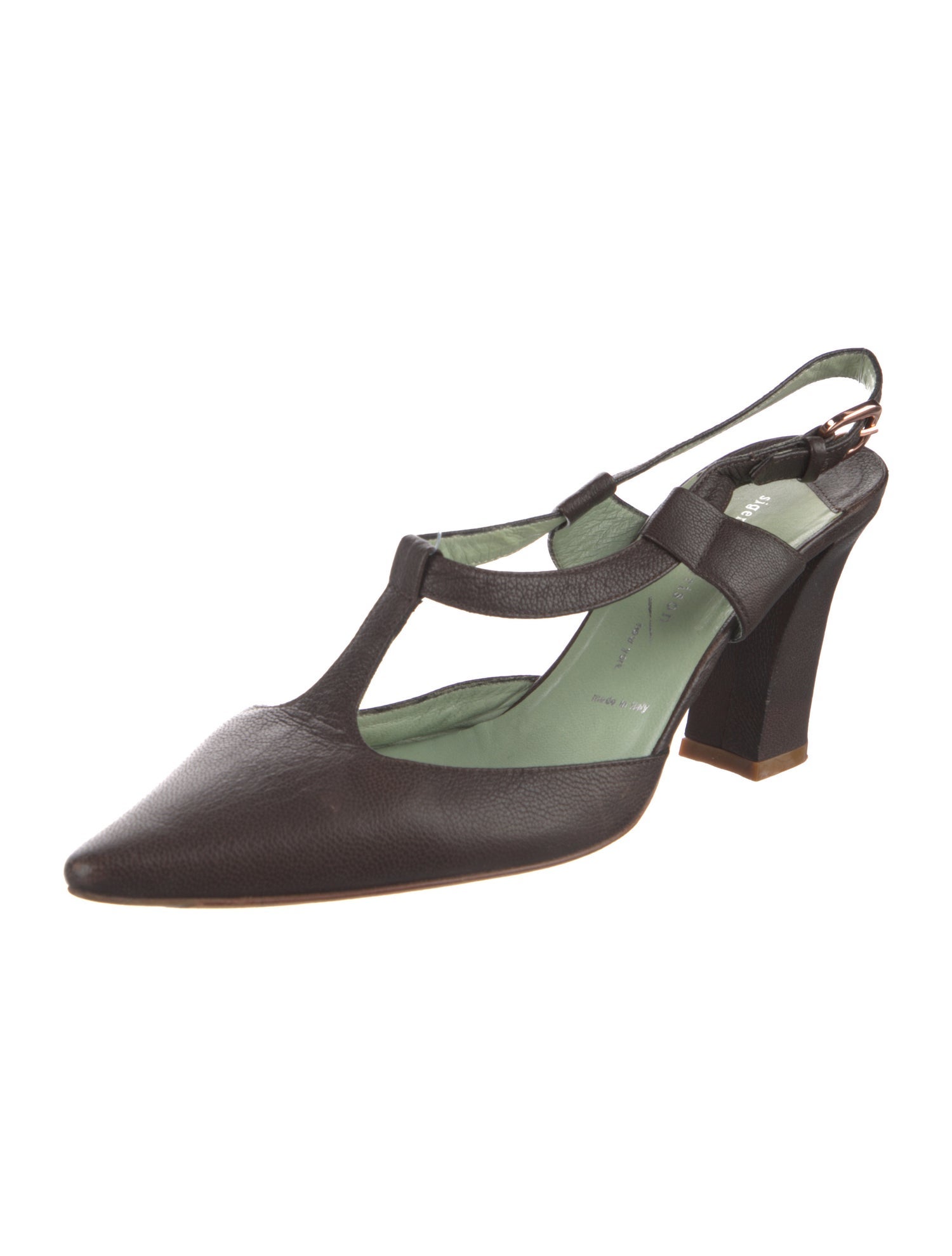 Sigerson Morrison Leather T-Strap Pumps