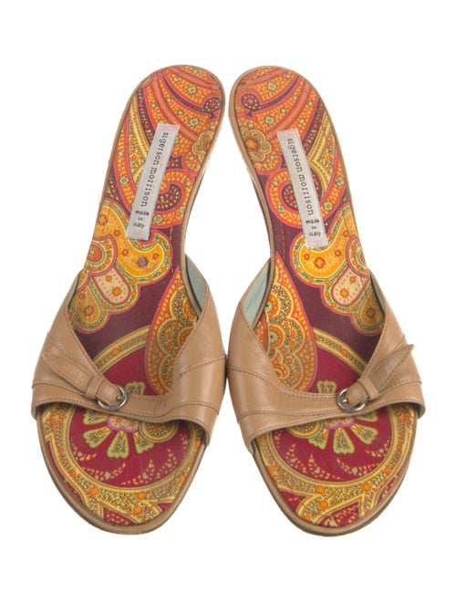 Sigerson Morrison Leather Printed Slides