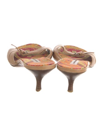 Sigerson Morrison Leather Printed Slides