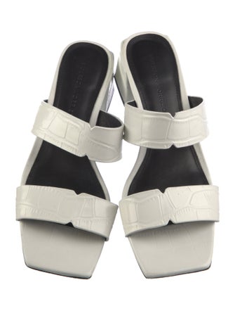 Sigerson Morrison Embossed Leather Slides