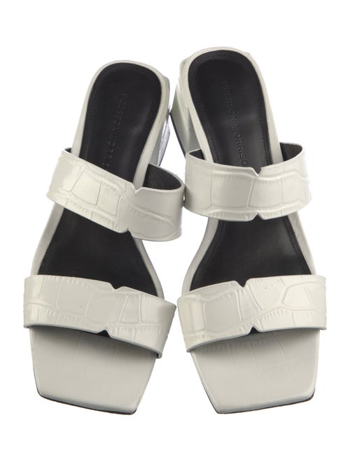 Sigerson Morrison Embossed Leather Slides