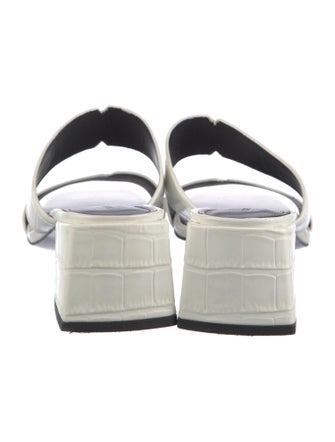 Sigerson Morrison Embossed Leather Slides