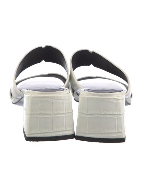 Sigerson Morrison Embossed Leather Slides