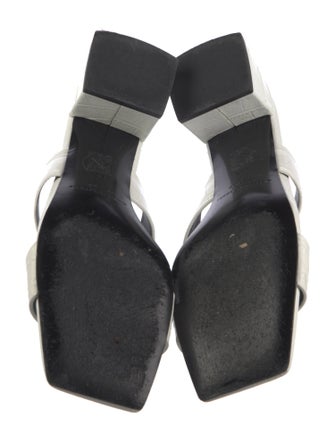 Sigerson Morrison Embossed Leather Slides