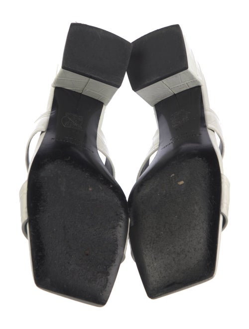 Sigerson Morrison Embossed Leather Slides