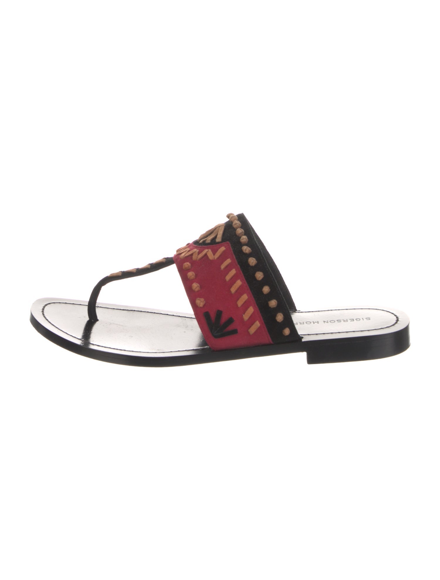 Sigerson Morrison Suede Printed Flip Flops